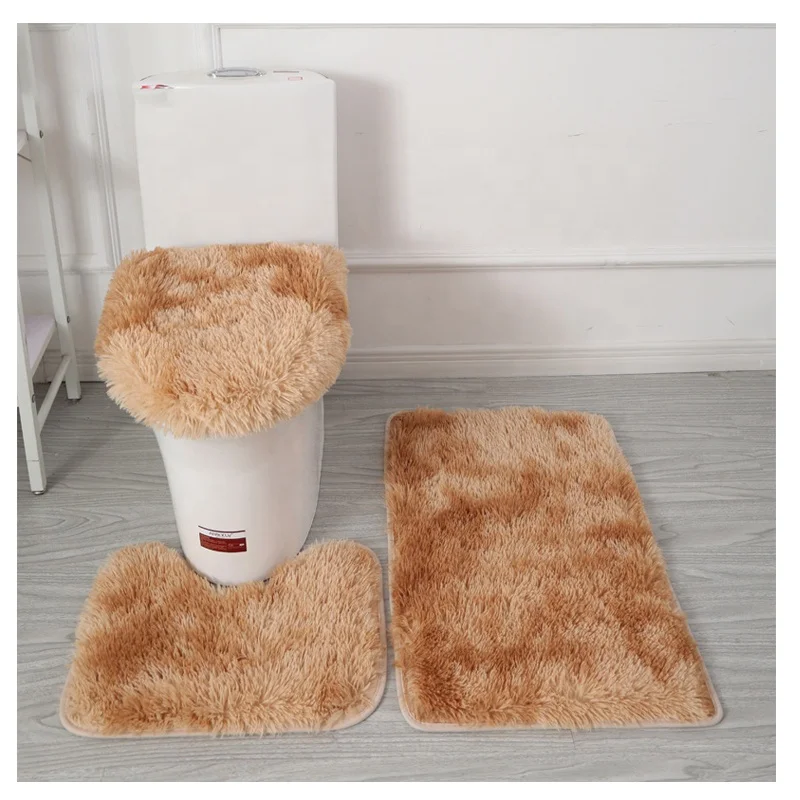 long hair soft bathroom mat anti slip  fluffy carpet rug polyester area rug