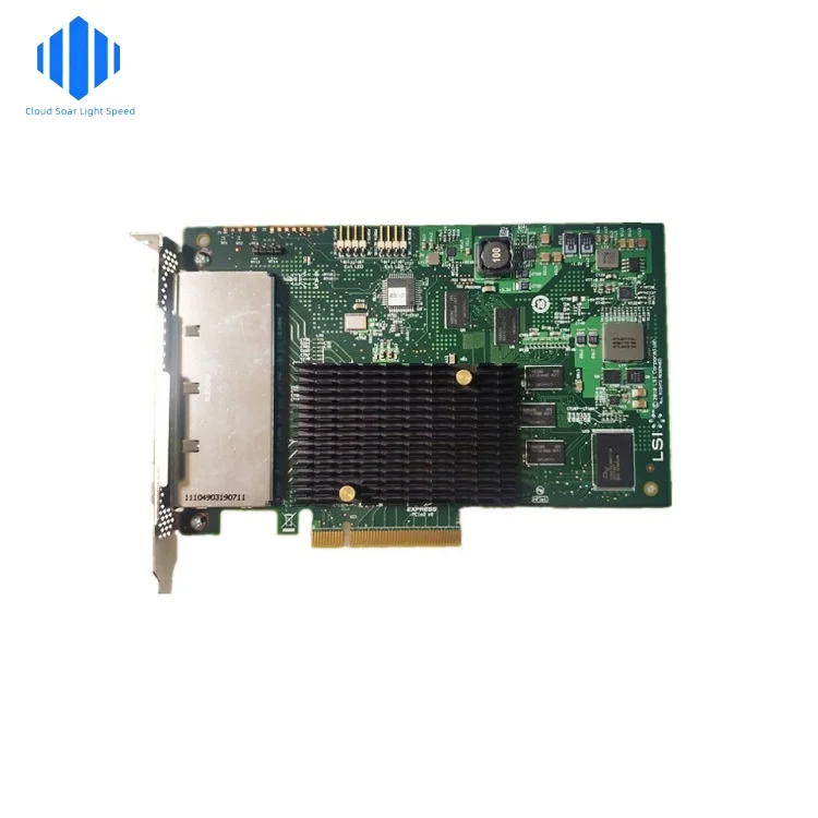 LSI SAS 9201-16e RAID Card 6Gb Network Host Bus Adapter PCI Interface PC Server Wired Stock External Ports 10Gbps Transmission