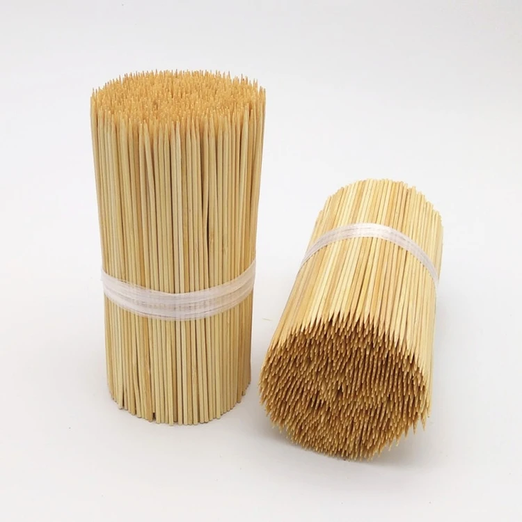 Hot New Products Bbq Sticks Bamboo Skewers China 35cm Tools for Bbq, Meat Impaling Machine or Hand Skewer >12 Per Kit All-season