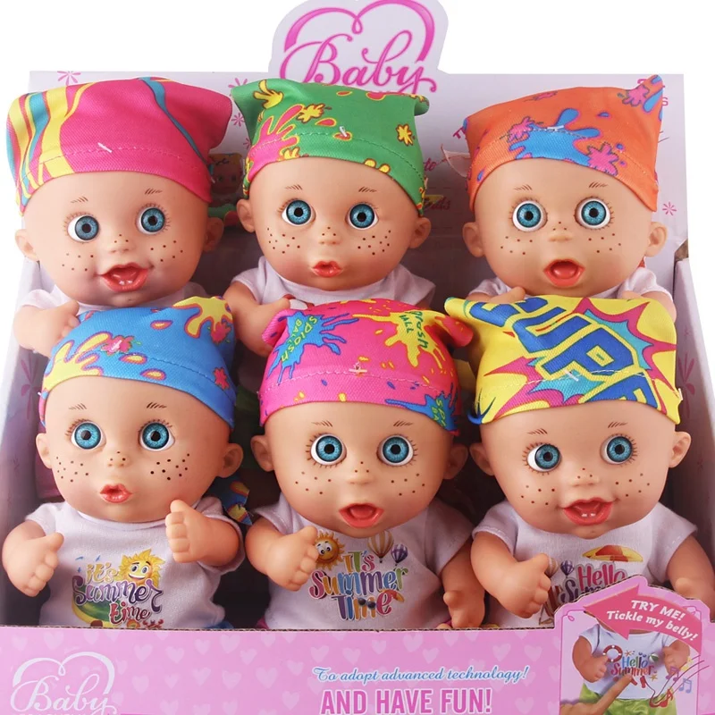 8 Inch music doll cartoon baby doll toy for kids