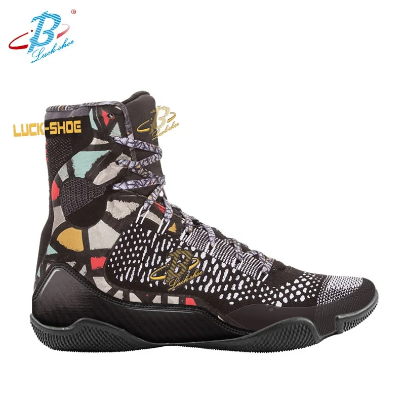 
2021 knit boxing shoes Wholesale custom make your own fashion professional boxing shoes bodybuilding shoes 