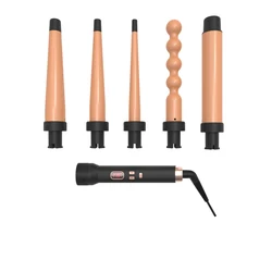 Wholesale high quality ceramic electric Curling wand set interchangeable hair curler 5 in 1 curling iron Hair Curling wand