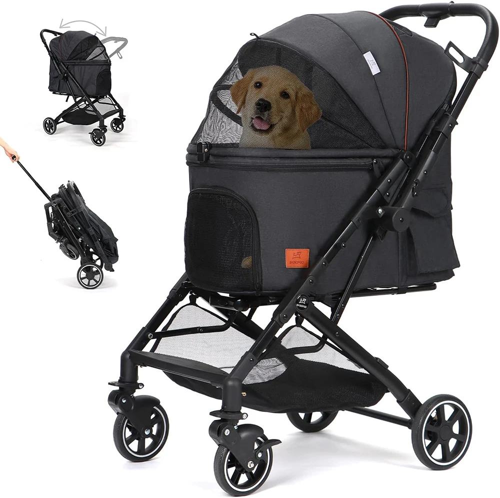 dog carriage easy-to-clean dog buggy stroller for dog pet stroller