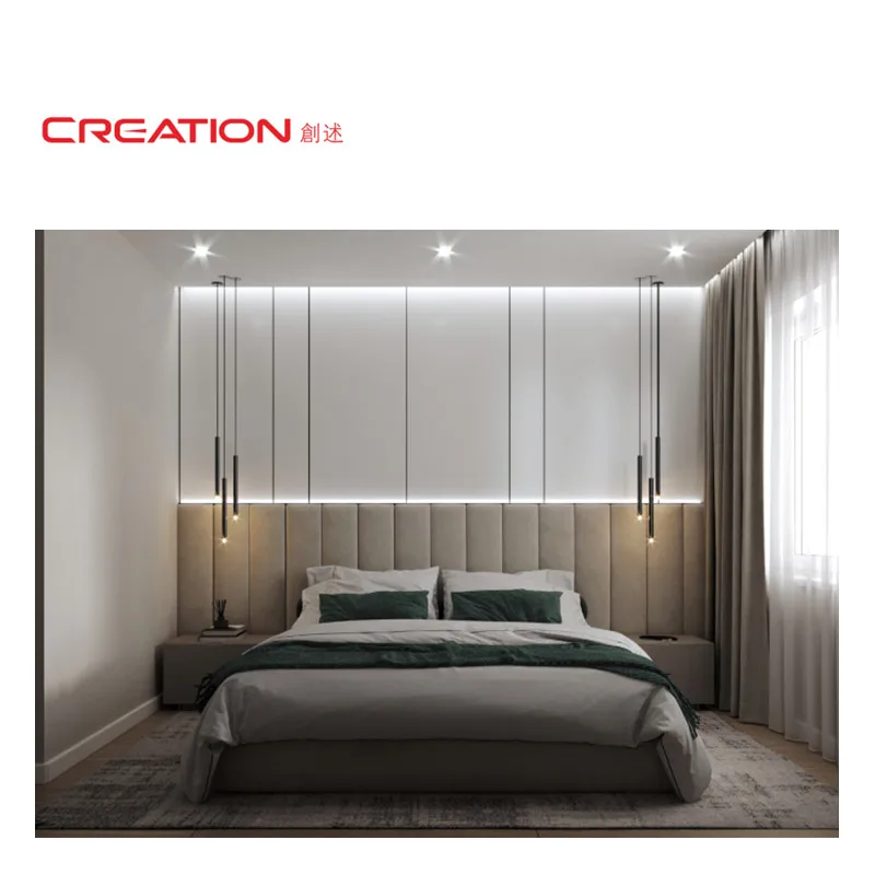 CREATION Ukraine Five Star Hotel Cozy Apartment Melamine Veneer Hotel Room Furniture For Project