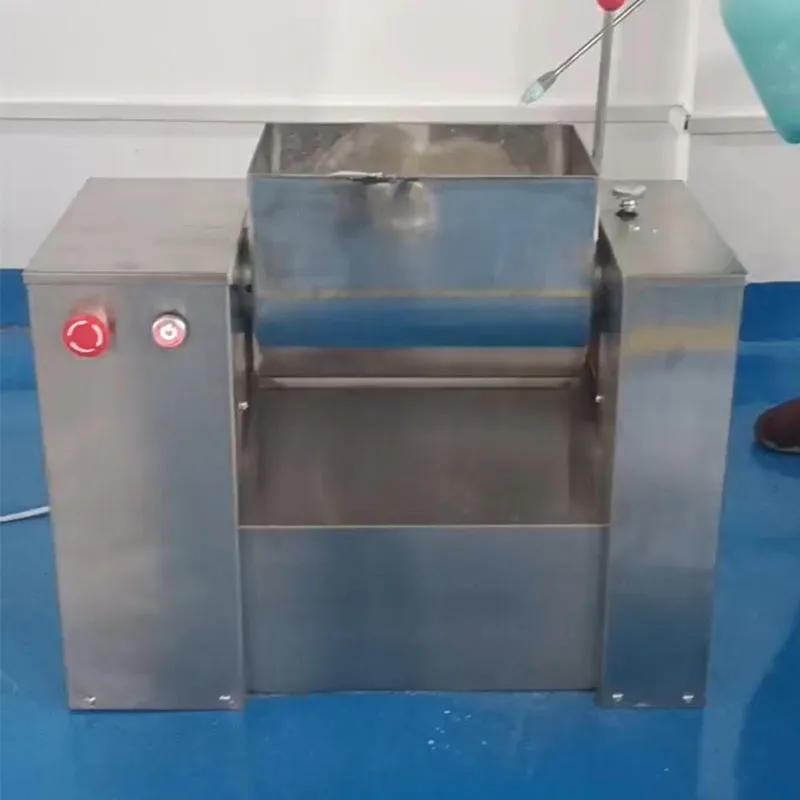 Stainless Steel Small Lab Pharmaceutical Chemical Medical Granules Herb Dry Powder Trough Type Mixing Machine
