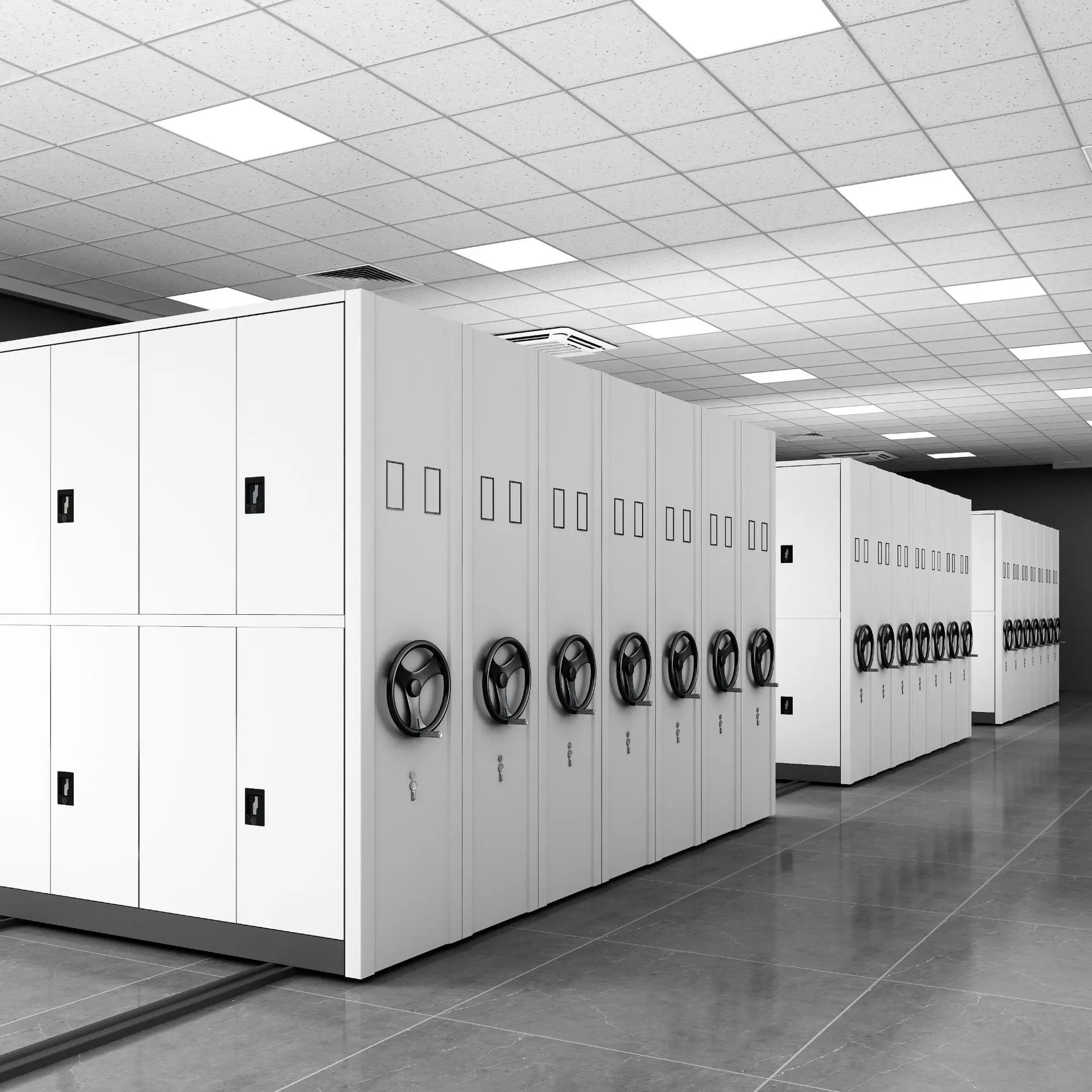 High Density Mobile Book Compact Space File Metal Unit Save Shelves Rack Cabinet Filing Storage Library Furniture