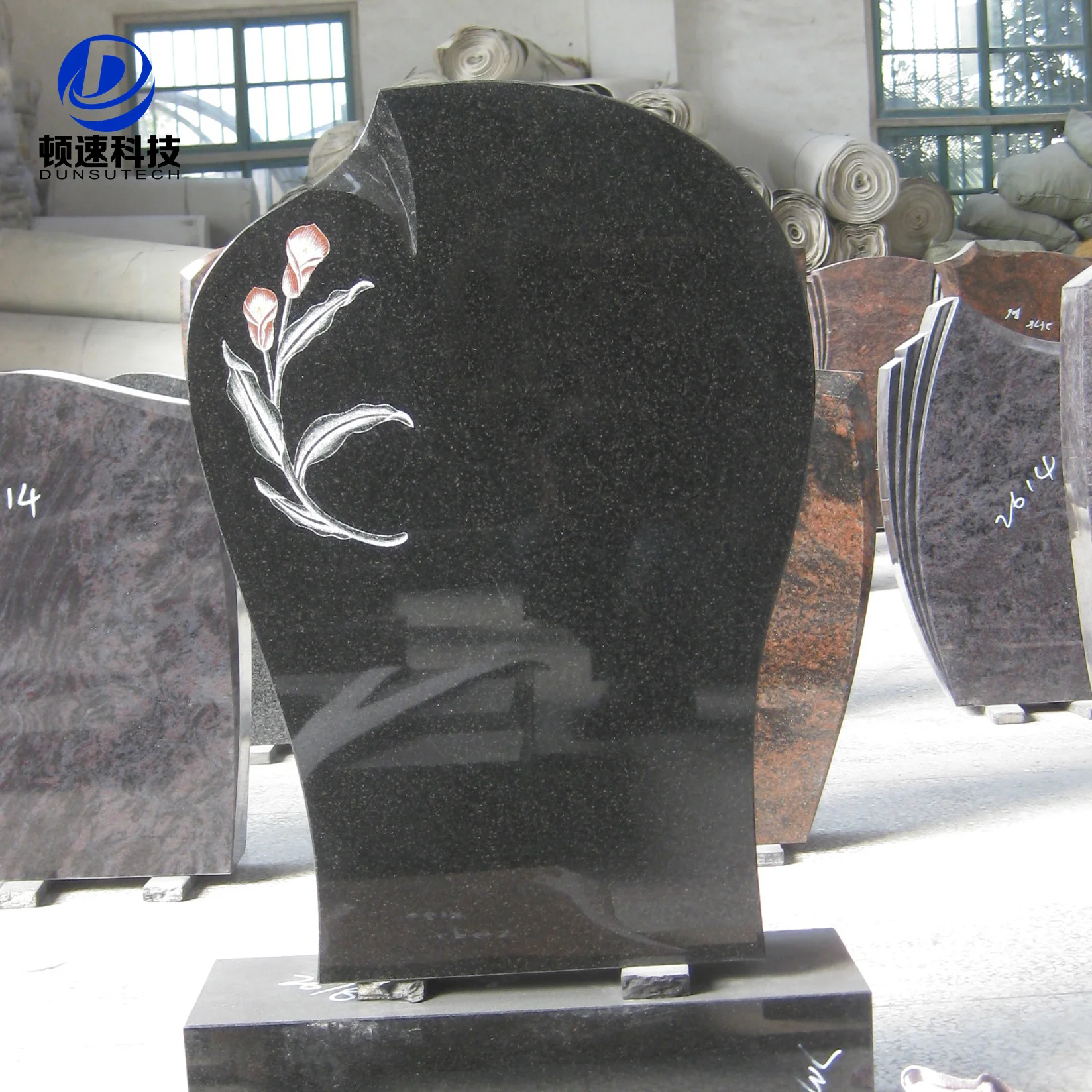 Custom Made High Quality China Black Granite Headstone Tombstone and Monuments for Cemetery