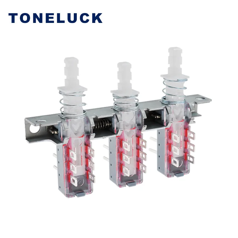 30VDC Audio Device Toneluck PBN Ganged Switch Three Push Button Bank Switches
