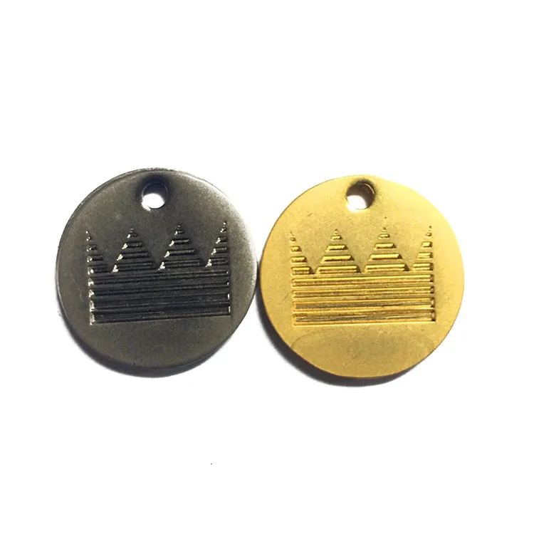 Custom Solid Brass Tag Stamping Round Brass Pendant