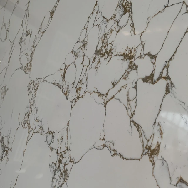 Artificial New Calacatta Gold Marble Slab,Full Body Pattern Veins Calacatta Gold Artificial Marble Stone
