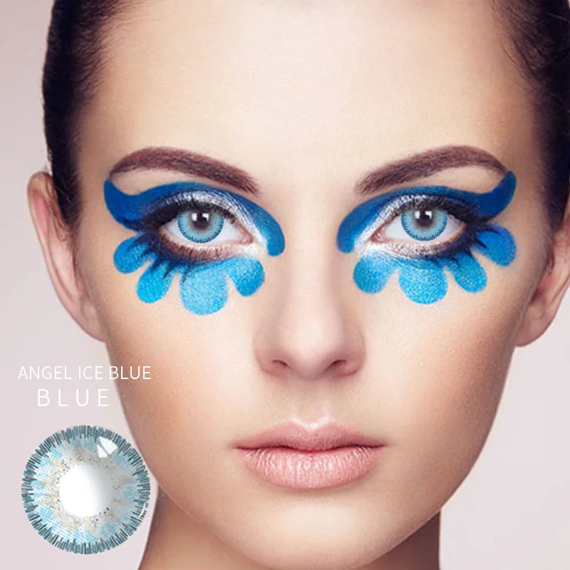 
Косметические контактные линзы Beauty Coner 2 шт./пара angel ice blue Series, мягкие цветные контактные линзы для глаз 