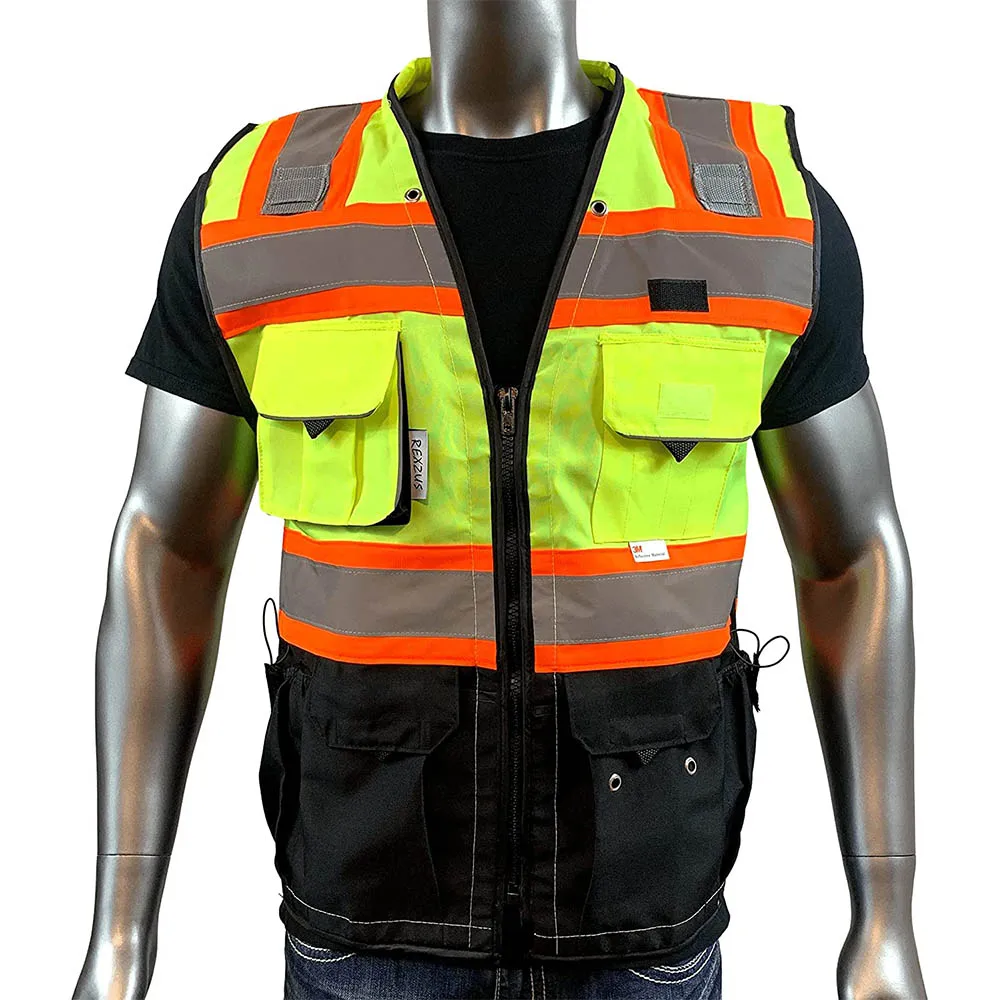Wholesale Hs Code safety vest Customized Public 2horizontal stripes for security