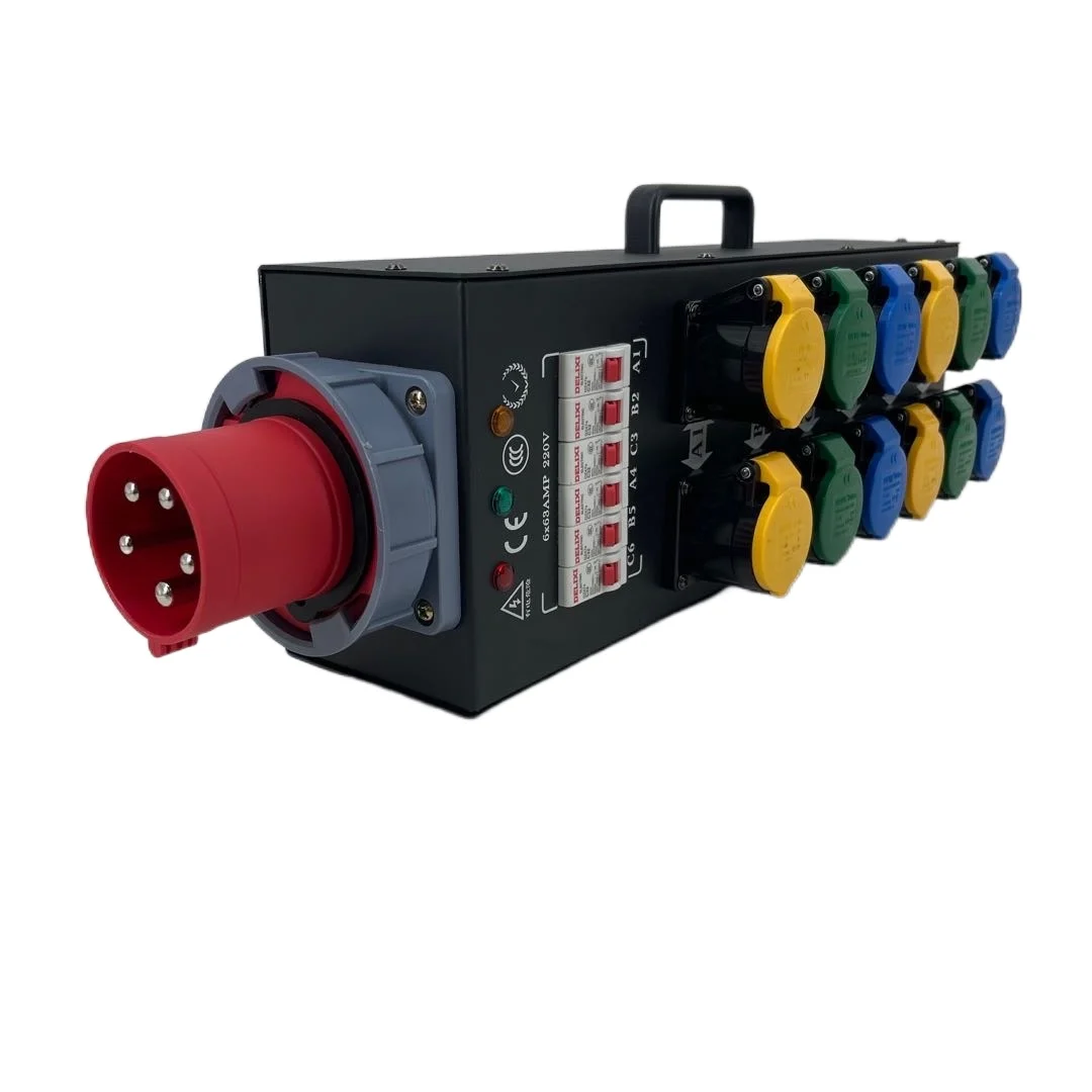 Plastic industrial socket box industrial plug-in power cabinet LED screen performance distribution aviation plug-in stage box