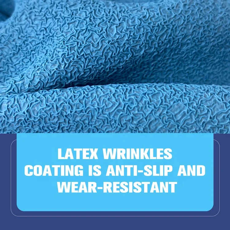 Breathable 13-Pin Polyester Core Palm Conductive Latex Dipped Mobile Phone Touch Screen Waterproof Work Gloves