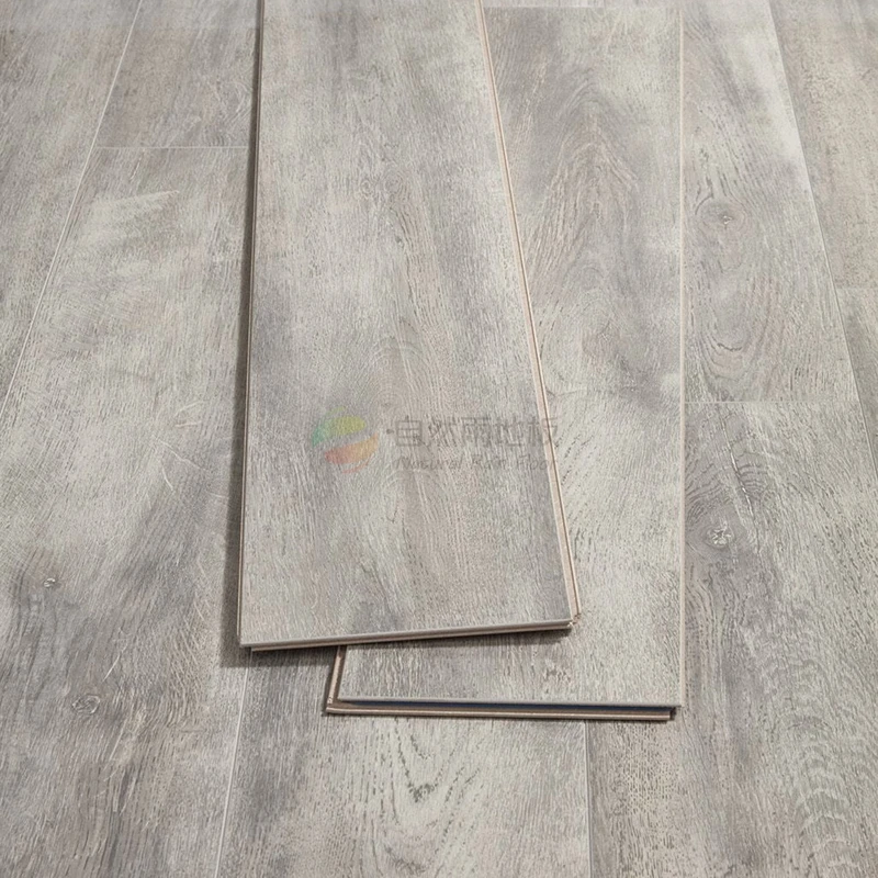 German Standard Offer 32 Class Grey Oak Color E1 Grade Floating Floor 7mm 8mm Thick Hdf Wood Laminate Flooring