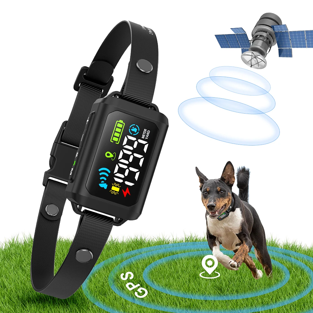 New Arrival 1999 Yards Large Range GPS Wireless Electric Dog Fence  Shock Training Collar Outdoor Waterproof Containment System