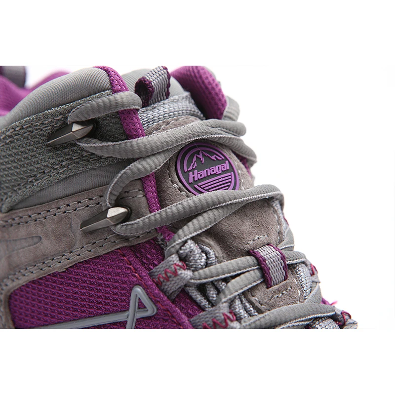 Hanagal factory price wholesale best suede leather waterproof outdoor autumn trekking shoes for women