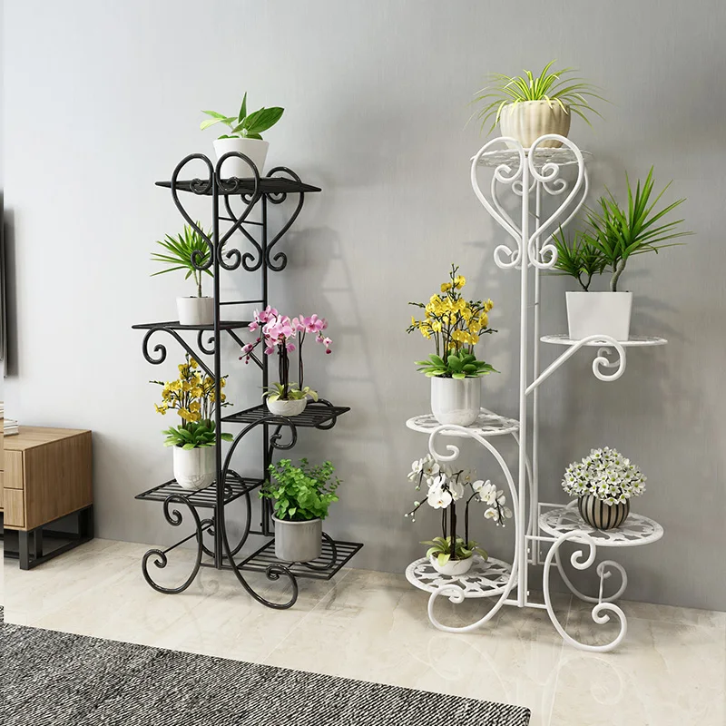 Flower pot shelf New Arrival Foldable Multi-layer Metal Flower Display Outdoor Space Saving Storage Flower Stand