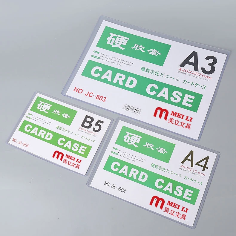High Quality A3/A4/A5a/A6/A7/B4/B5/B6/B7 Transparent Plastic Pvc Id Card Holder
