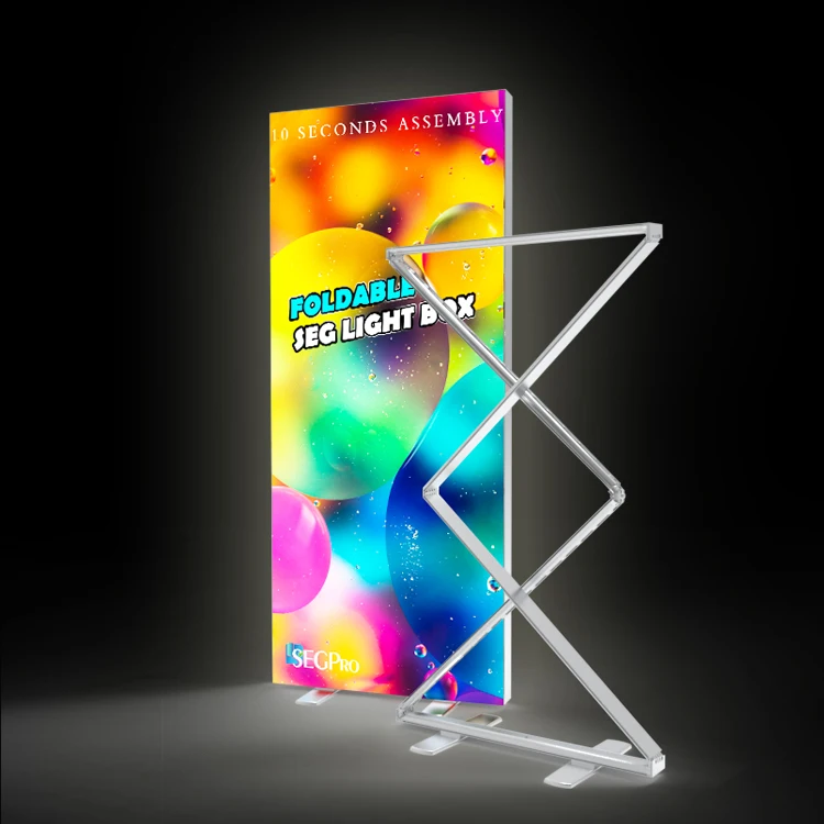 Lintel 10s Assembly Collapsible Lightbox Aluminium Profile Light Box Trade Show Booth Fabric Portable Advertising Led Light Box