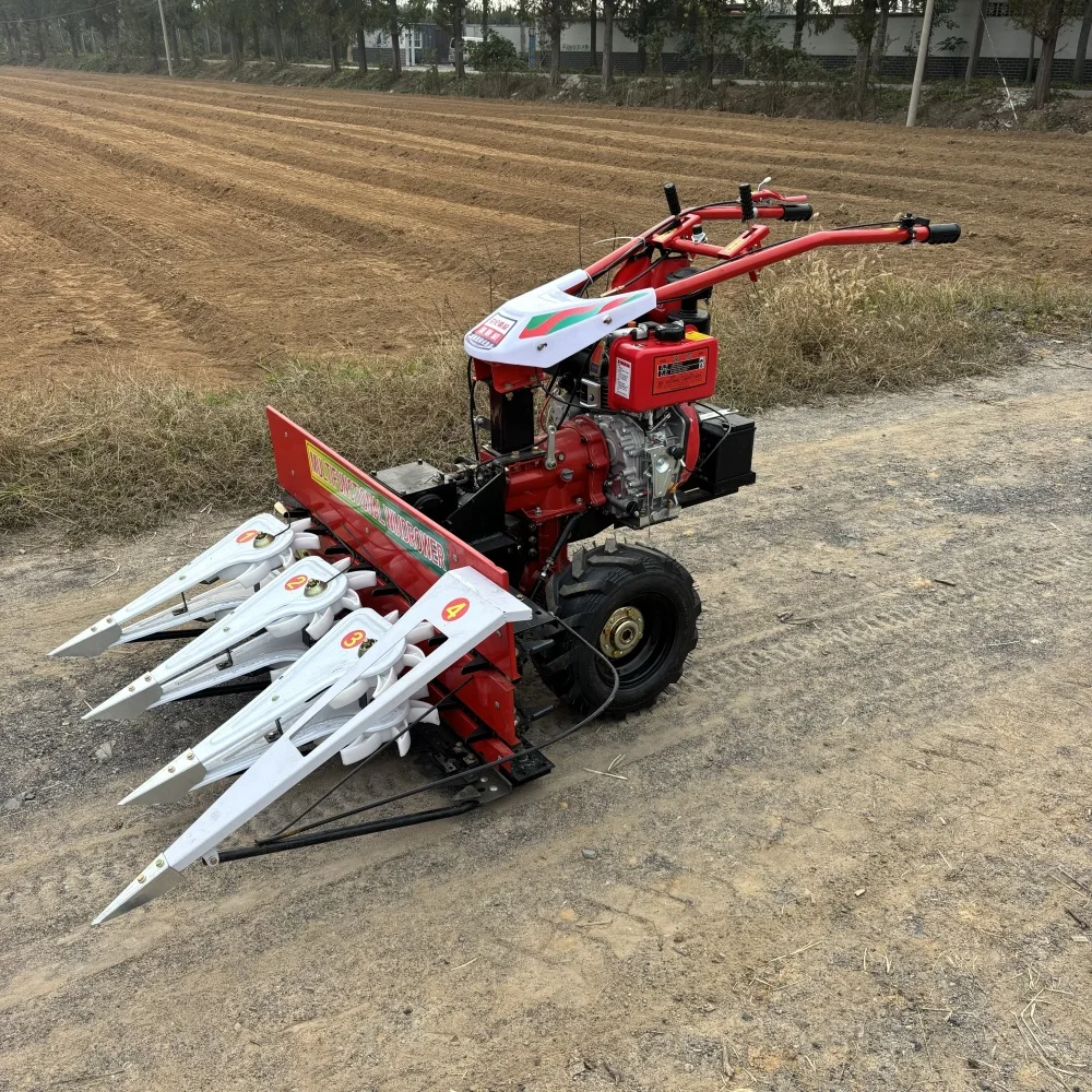 Hand Pushed Mini Harvester Used For Multifunctional Crop Harvesting On Farms