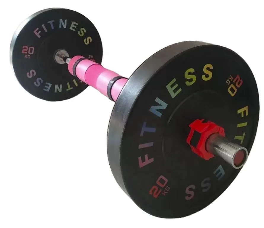 Hot sale Gym equipment fitness  body building weight lifting black rubber weight plate bumper plate colorful weight plate