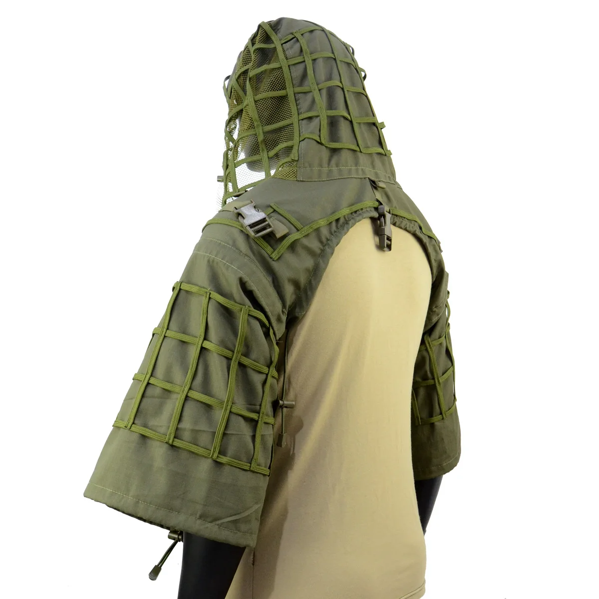 KIANG High Quality Tactical Ghillie Sniper Camouflage Suit Nylon Body Cloak for Outdoor Hunting