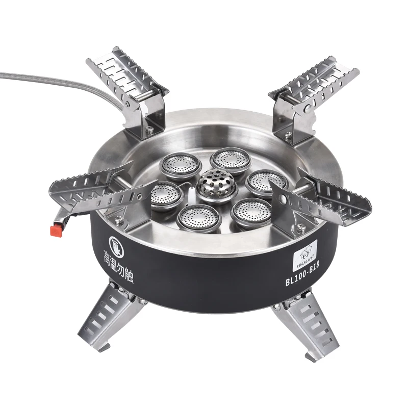 Bulin Bl100-b18 Support Custom Portable Camping Cooking Stove 7 Burners Camping Burner Gas Stove