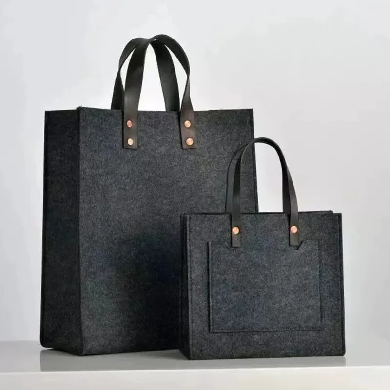 factory outlet Fashion Travel Felt Shopping Bag Beach Tote Bag Womens Shoulder Shopper Bag