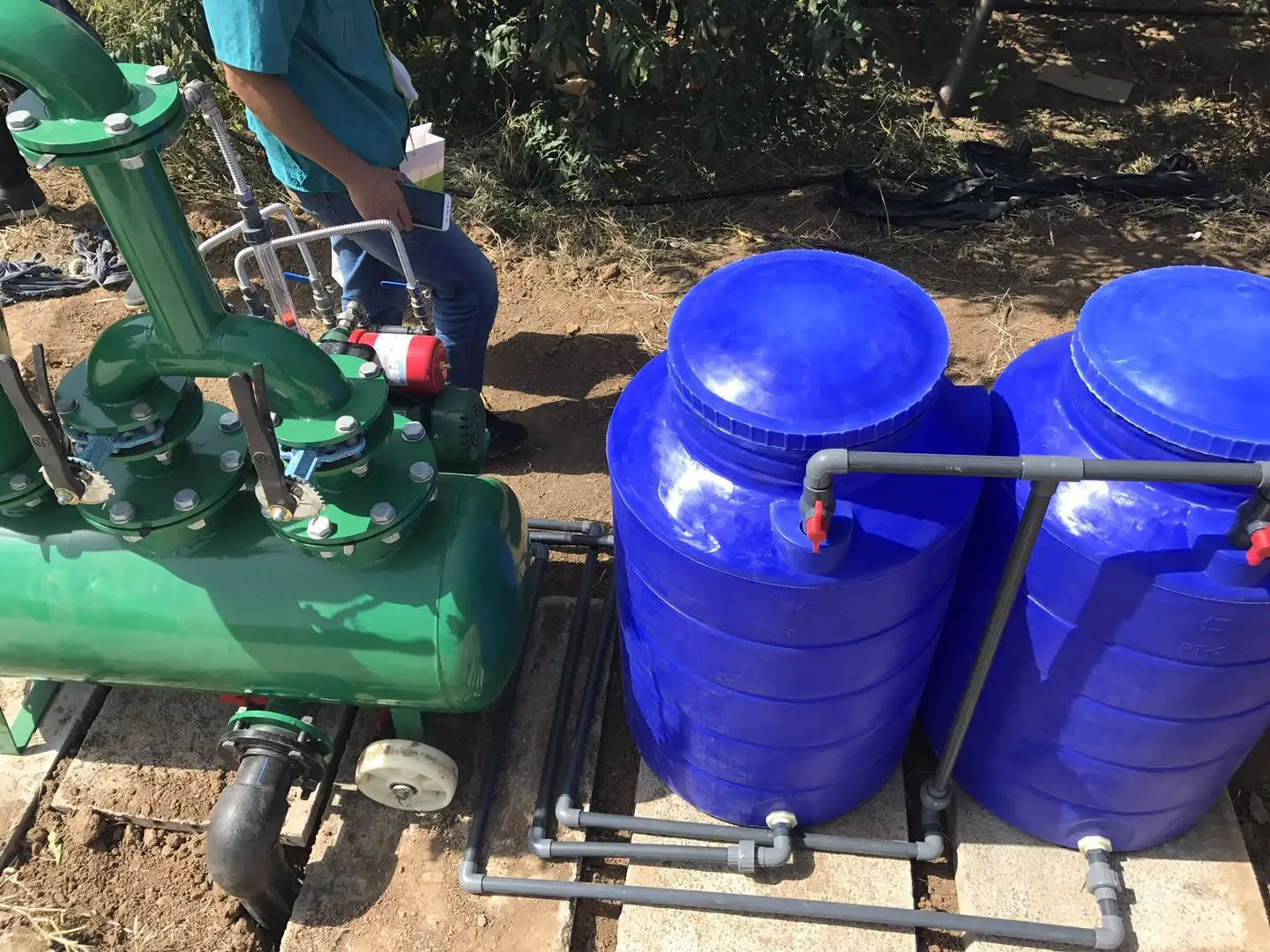 Double-effect filter water and fertilizer all-in-one machine farm use agriculture irrigation machine