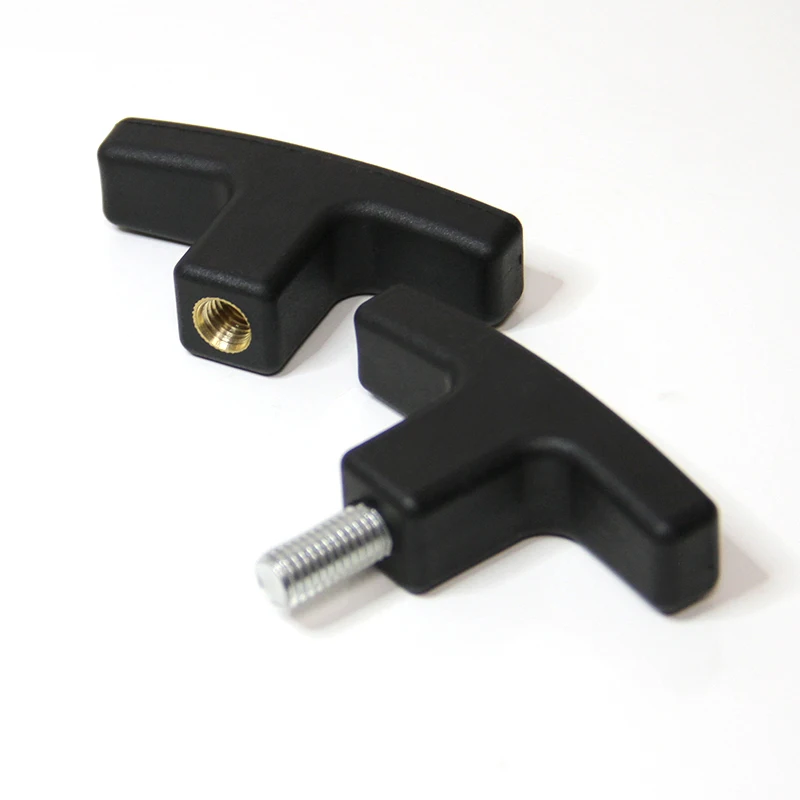 black nylon plastic industrial machinery T-knob wing type furniture handle