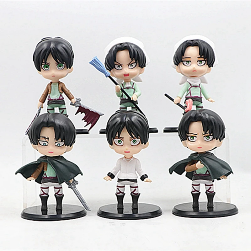 HY2 6 models of the 2nd generation attack on the giant figure Mikasa Levi Captain Allen toy model gashapon doll ornaments