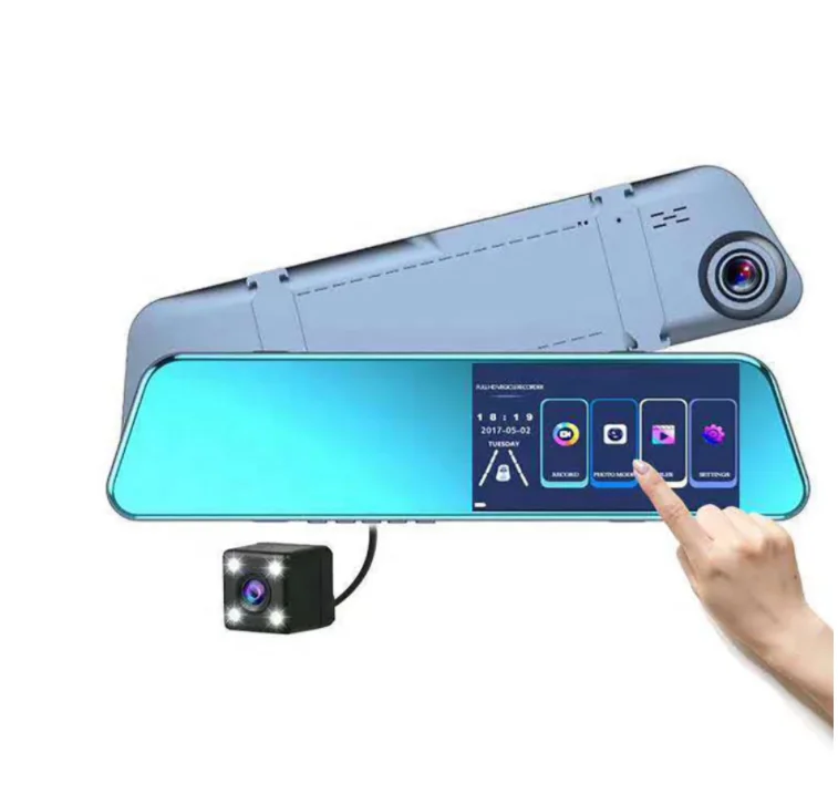 DashCam 2020 Newest Right hand camera 1080P Dual Lens Mirror Dashcam 5 Inch Rearview Mirror Car Dvr Driving Camera Recorder