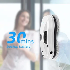 Custom package 56ml water tank robot glass cleaner microfibre mop wet dry automatic window cleaner with safety ropes