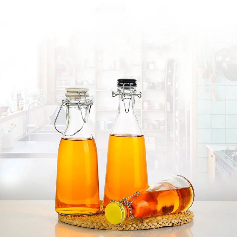 Beautiful Glass Empty Bubble Fruit Plum Wine Brewing Special Sealed Enzymes Bottle with Lid