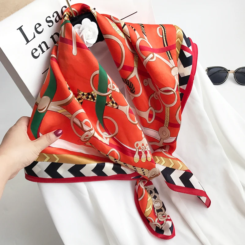 OEM High Quality 100% Natural Silk Scarves Graceful Ladies Party Custom Digital Printed Satin Square tudung Silk Scarf