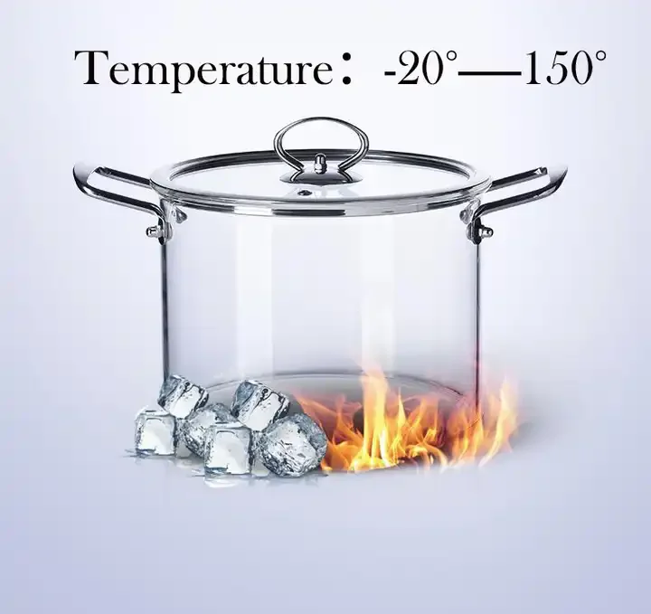 Top Seller Kitchen Accessories Handmade High Borosilicate Glass Pot With Ss Handle friendly Glass