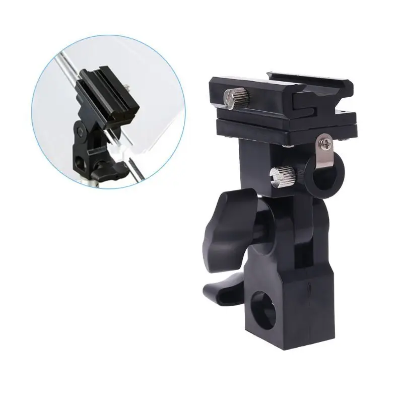 hot sales Swivel Flash Hot Shoe Umbrella Holder Mount Adapter for Studio Light Type B Stand Bracket Photo Studio Accessories