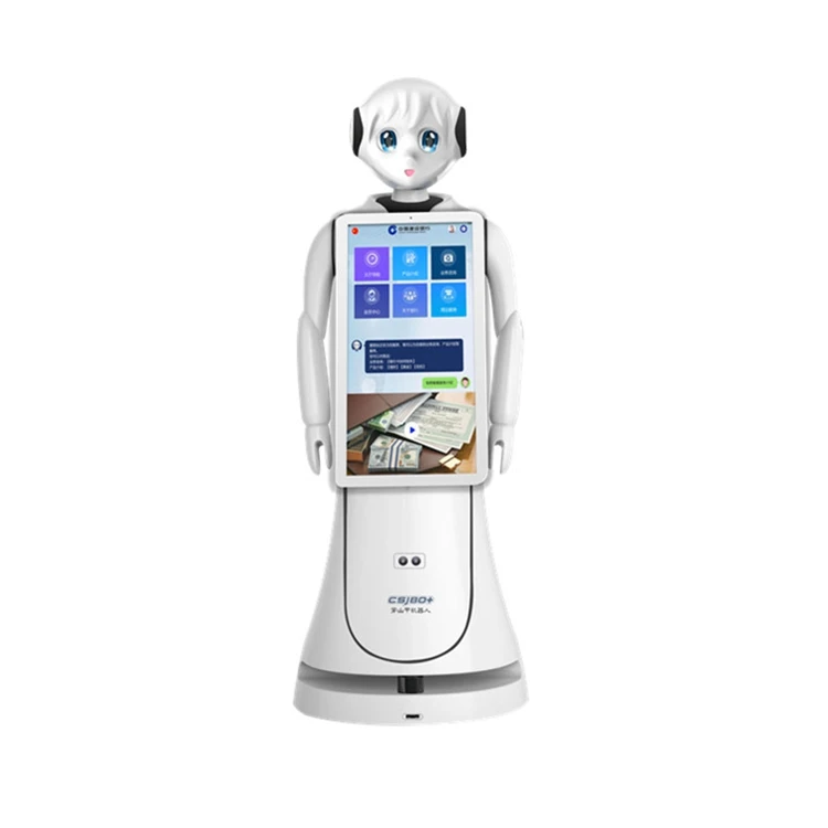 Intelligent temperature measurement AI reception service advertisement face recognition temperature measurement robot