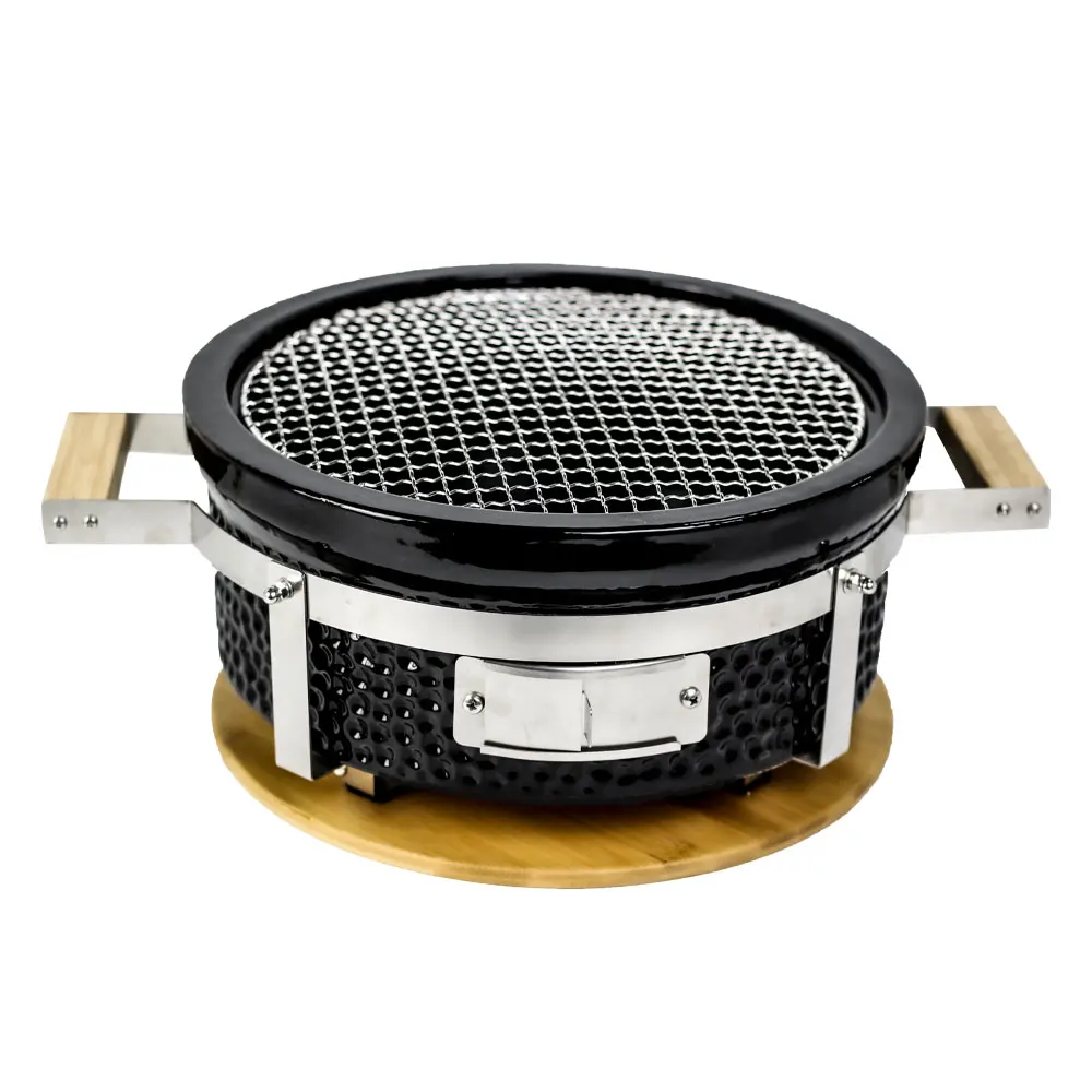 Auplex Round Hibachi Japanese Yakiniku Yakitori kamado Charcoal Ceramic BBQ Grill for Cooking
