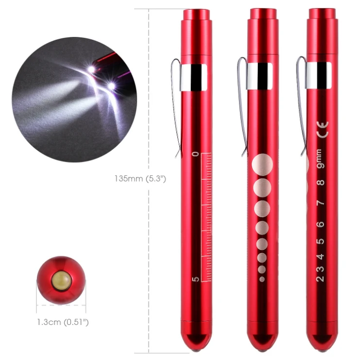 Sale pocket clip warm lamp colorful function ophthalmology LED medical pen flashlight lamp doctor nurse medical pen flashlight