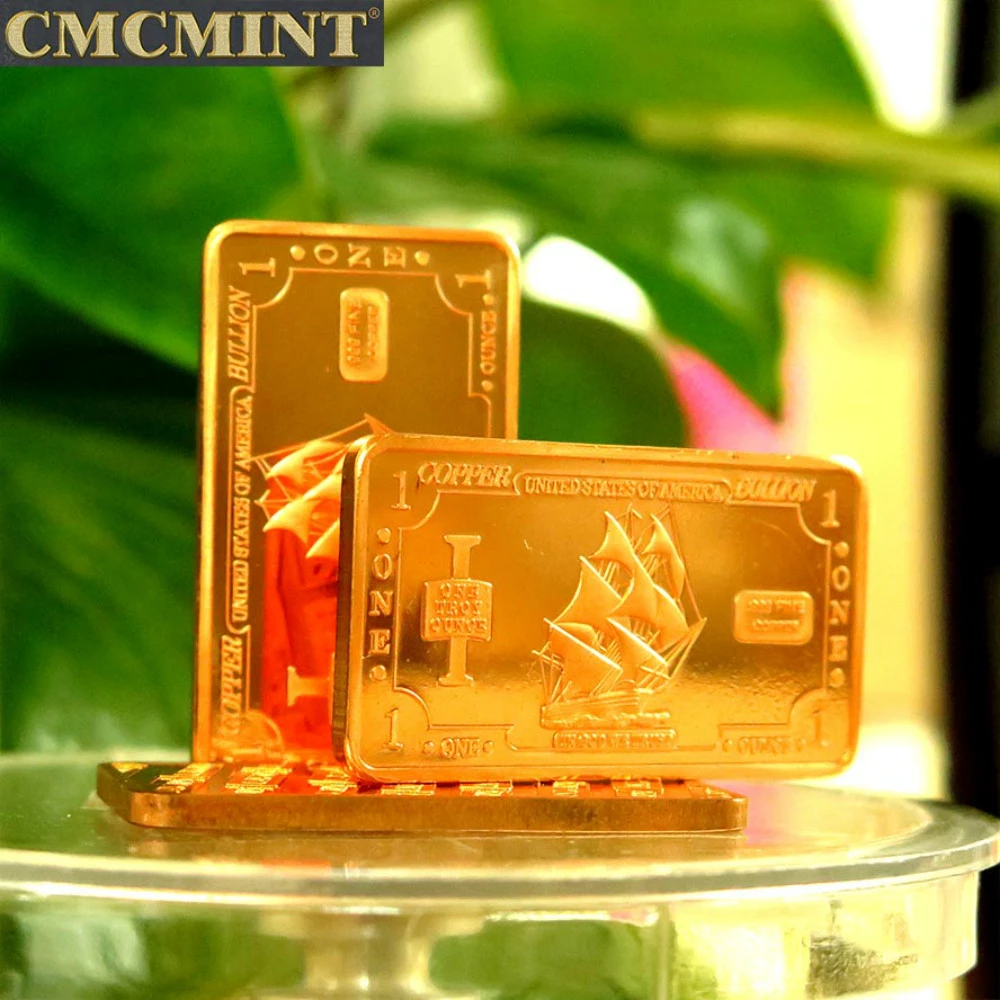 Selling Old Coins Custom Badge 1 Oz Copper Iron Ship Bar