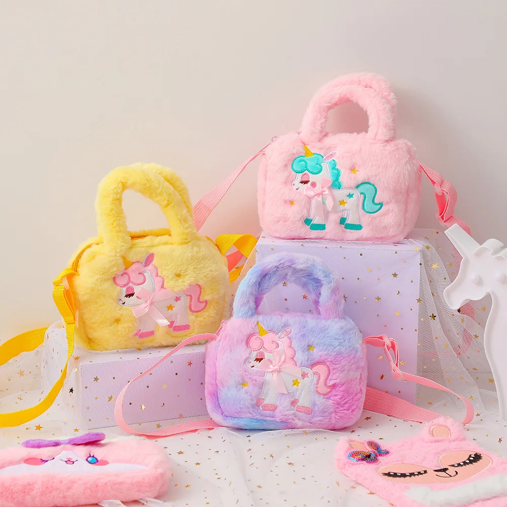 Unicorn Bag Girl Plush Crossbody Bag Cute Princess Mini Tote For Teenage Girls Exclusive Christmas And Birthday Gifts