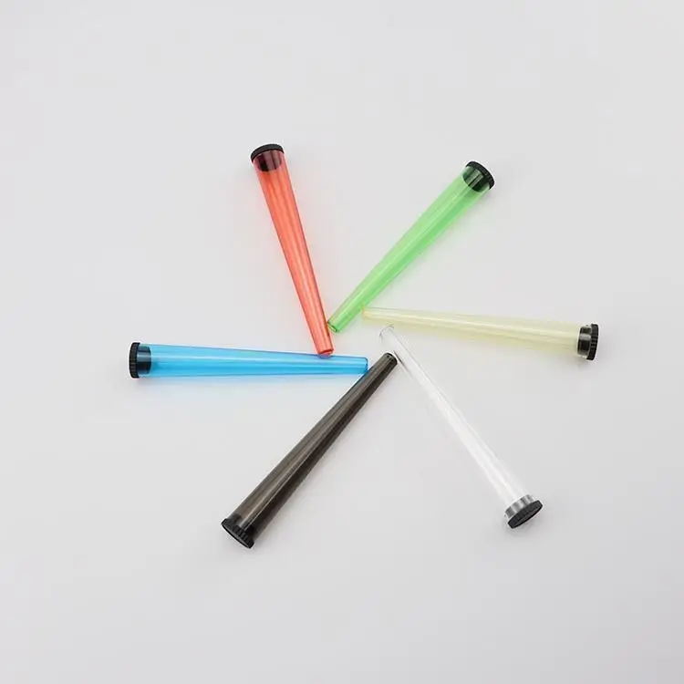 Wholesale Plastic Pop Top Tube 85mm 98mm 110mm pre roll Tubes conical Packaging