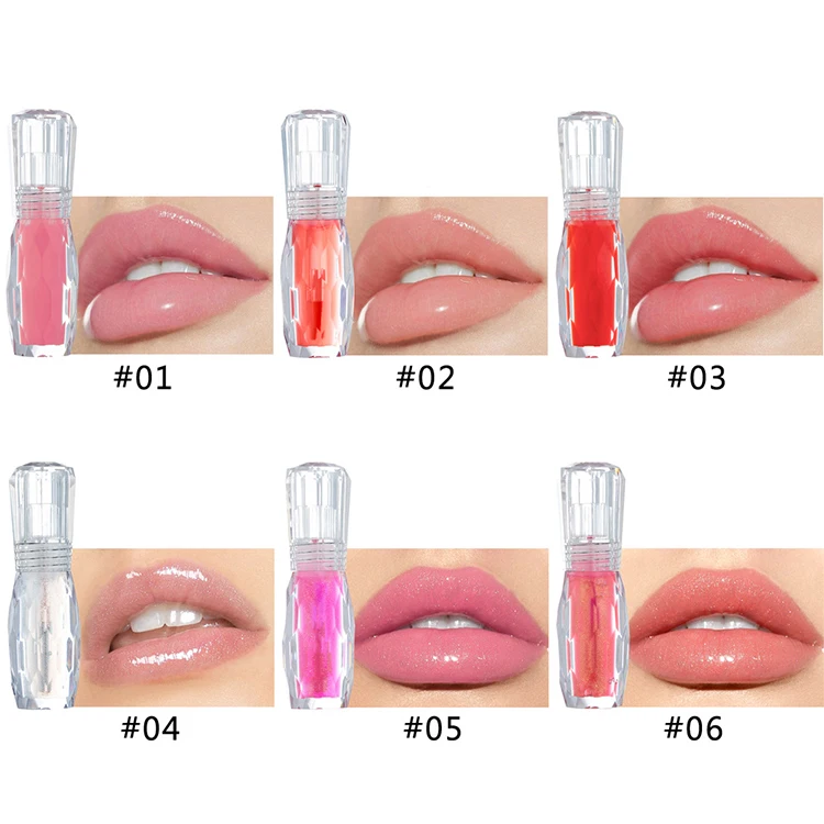 Wholesale No Label Natural Mint Moisturizing Jelly Liquid Lipstick Glitter Moisturizing Sweet Jelly Lip Gloss Private Label