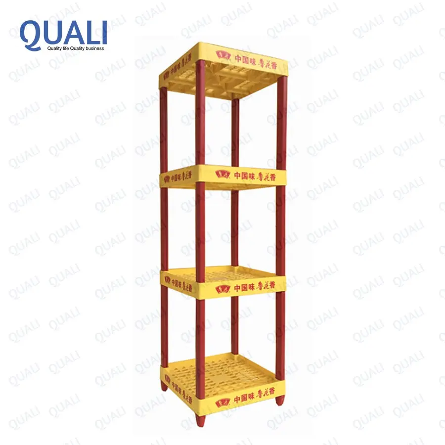 Quali Modular Beverage Display Shelf Oil Station Advertising Display Racks