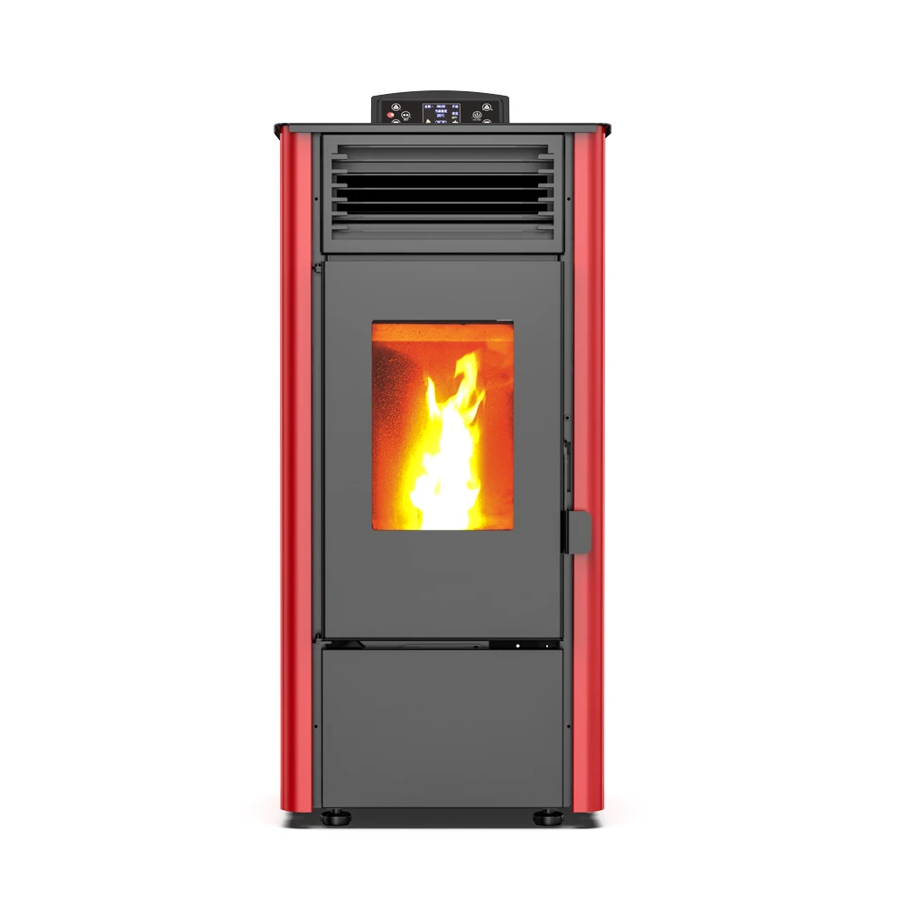 Automatic Feeding KM08 CE modern wifi  pellet stove fireplace biofuel pellet heater for house room heating