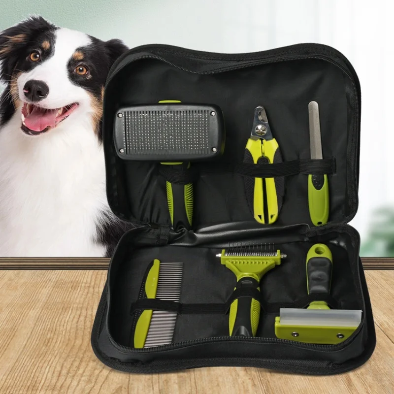 MMG 6 In 1 Pet Cleaning Grooming Kit Products New Arrivals Portable Car Pet Grooming Scissors with Knot Opening Comb