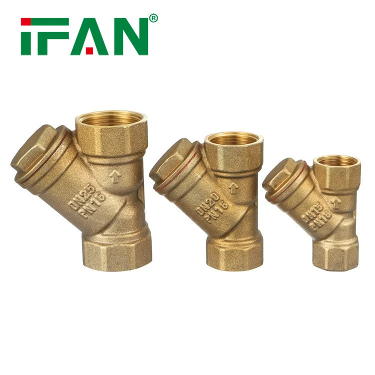 IFAN Advanced German Technology Forged 1/2 4 Inch Filter Y Type Strainer Valve Plumbing Materials Brass Filter Valve