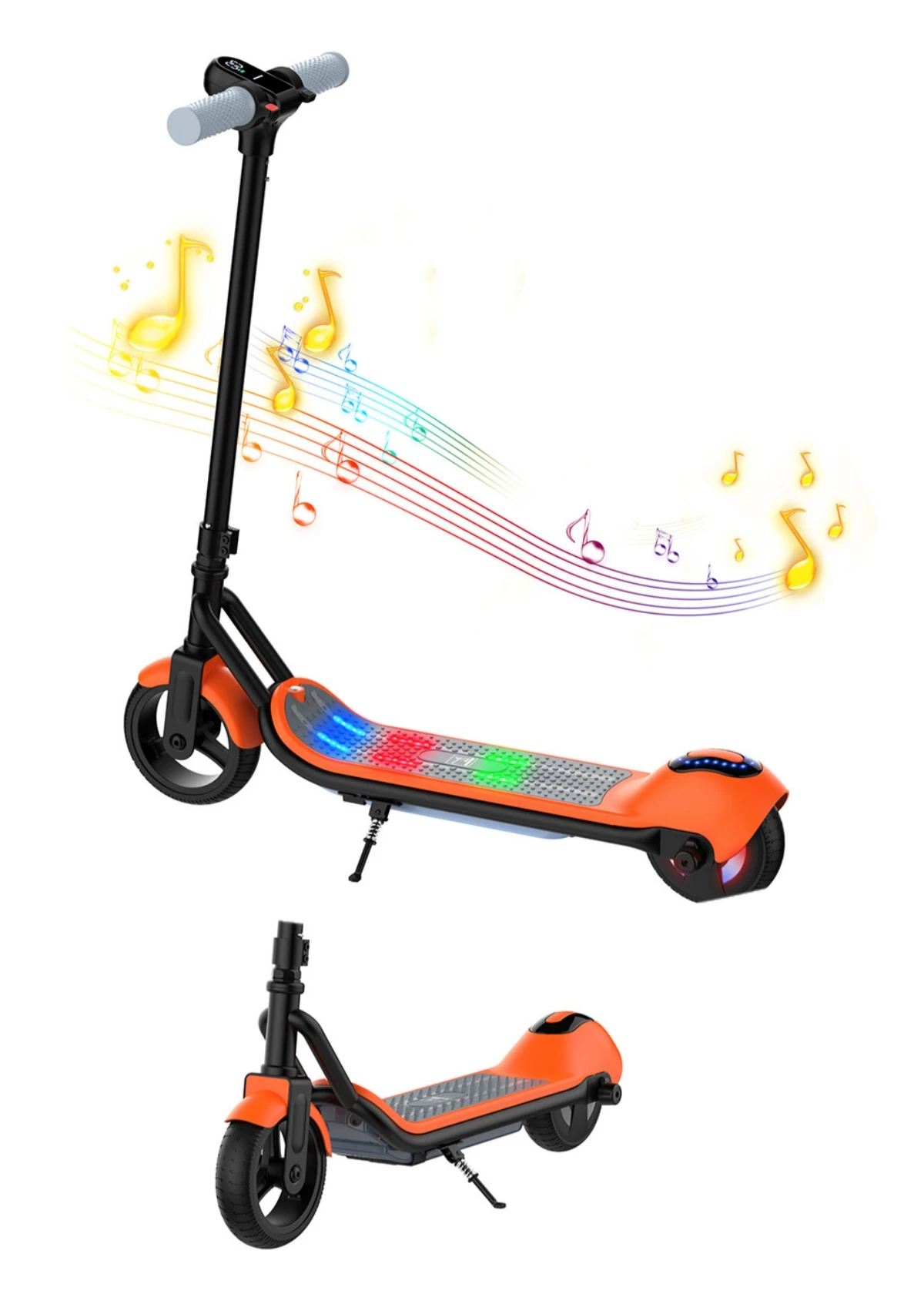 Europe USA Warehouse Drop Shipping top quality LED display screen 24v 110w children electric scooter with music speaker